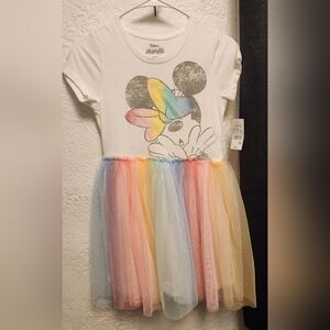 Rainbow Tulle Dress with Graphic Print